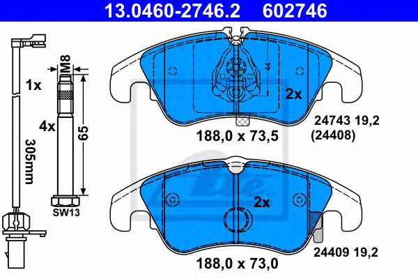 Ate Brake pad set – price 365 PLN