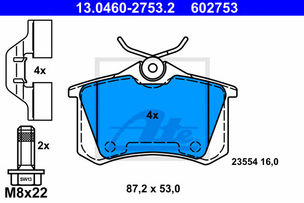 Ate Brake pad set – price 163 PLN