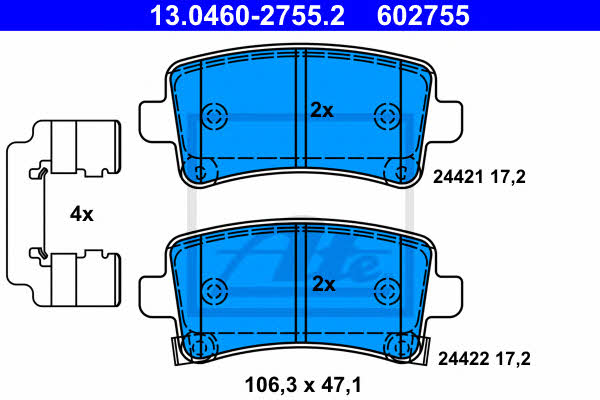 Ate Brake pad set – price 193 PLN