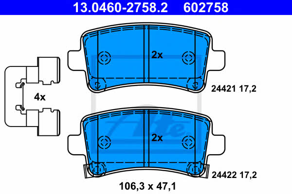 Ate Brake Pad Set, disc brake – price 153 PLN