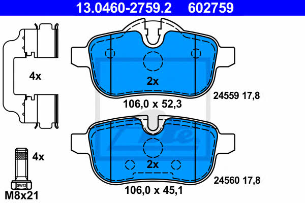 Ate Brake pad set – price 342 PLN