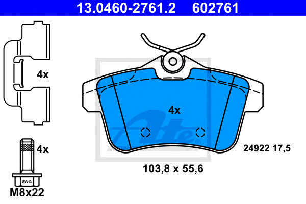 Ate Brake pad set – price 188 PLN
