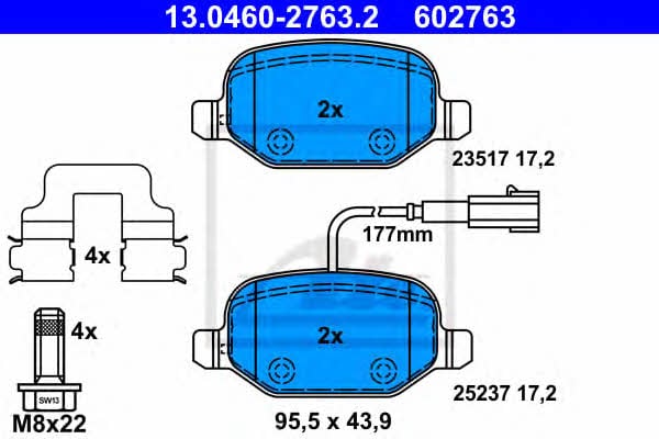 Ate Brake pad set – price 205 PLN