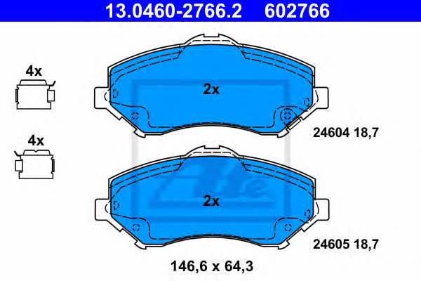 Ate Brake pad set – price 277 PLN