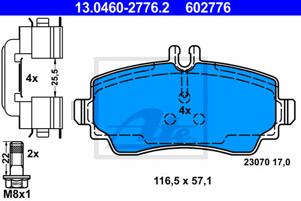 Ate Brake pad set – price 177 PLN