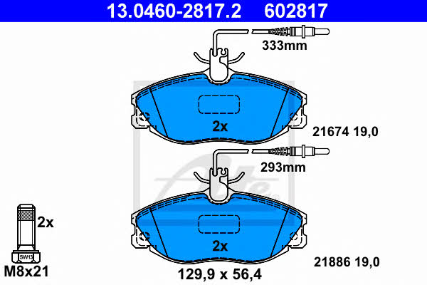 Ate Brake pad set – price 166 PLN