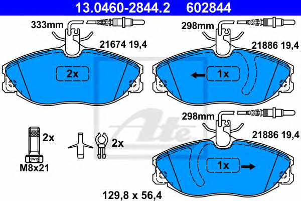 Ate Brake Pad Set, disc brake – price 181 PLN