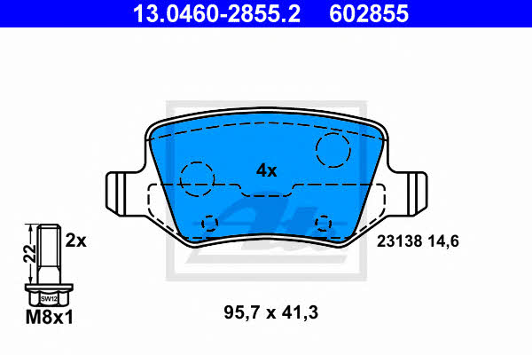 Ate Brake pad set – price 154 PLN