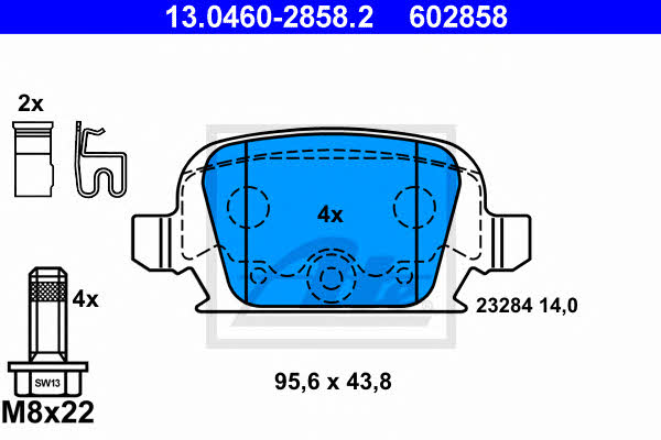 Ate Brake Pad Set, disc brake – price 158 PLN