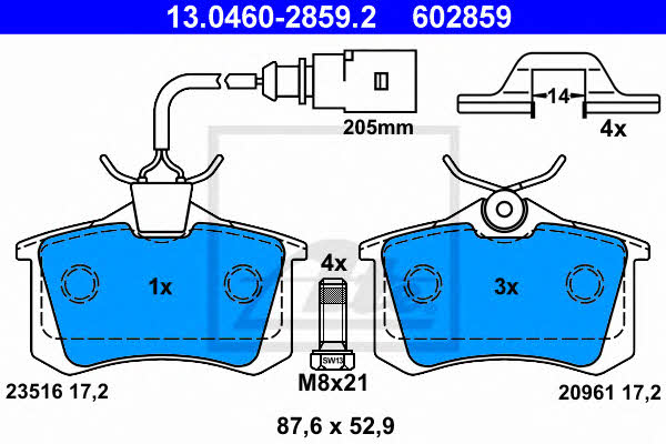Ate Brake pad set – price 177 PLN