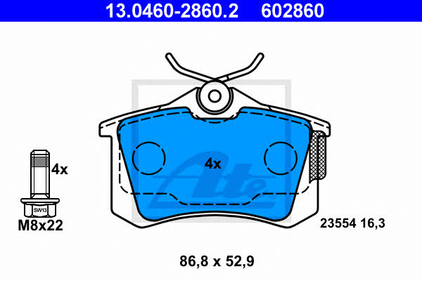 Ate Brake pad set – price 130 PLN