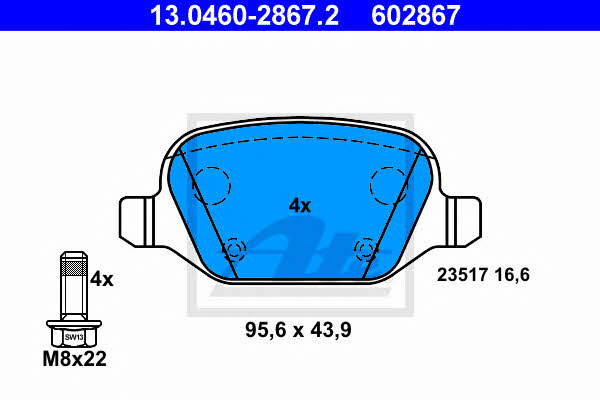 Ate Brake pad set – price 145 PLN