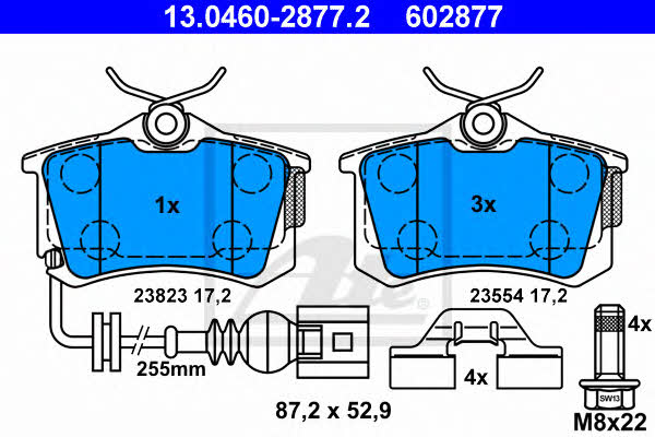 Ate Brake pad set – price 157 PLN