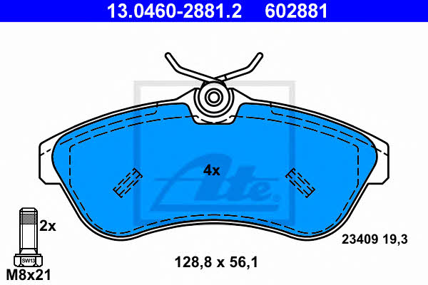 Ate Brake pad set – price 159 PLN
