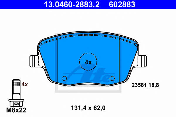Ate Brake pad set – price 186 PLN