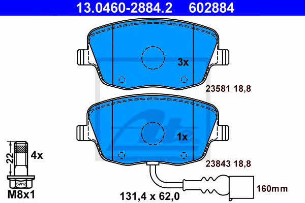Ate Brake pad set – price 215 PLN