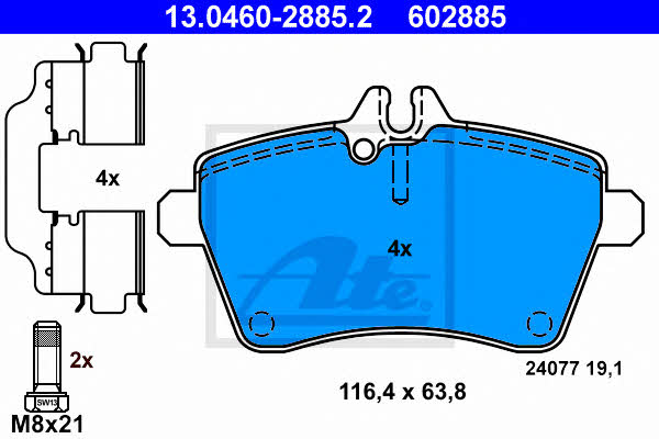Ate Brake pad set – price 177 PLN