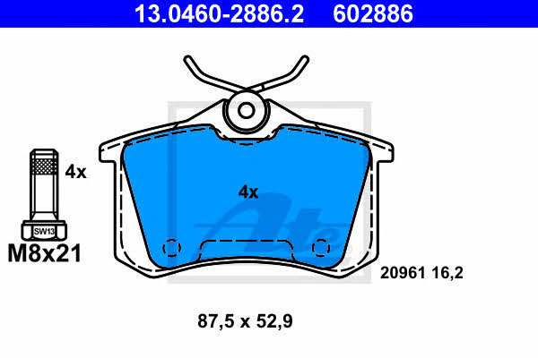 Ate Brake pad set – price 121 PLN