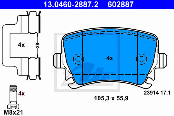 Ate Brake pad set – price 210 PLN