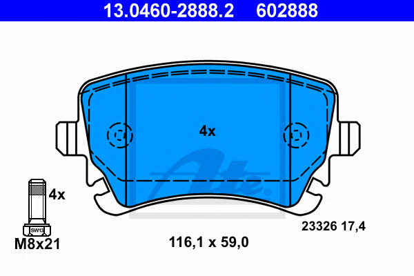 Ate Brake pad set – price 268 PLN