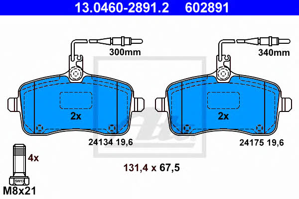 Ate Brake pad set – price 217 PLN