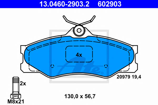 Ate Brake pad set – price 157 PLN