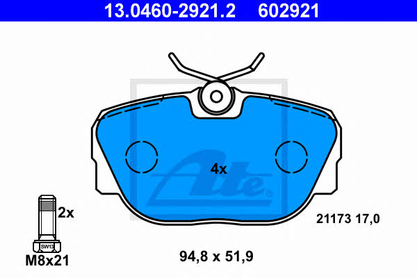 Ate Brake Pad Set, disc brake – price 116 PLN