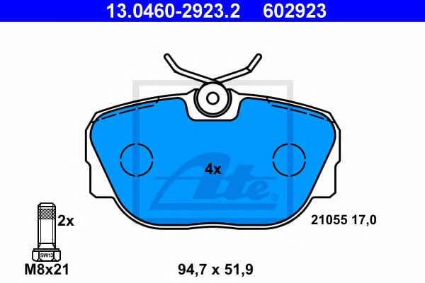 Ate Brake Pad Set, disc brake – price 83 PLN