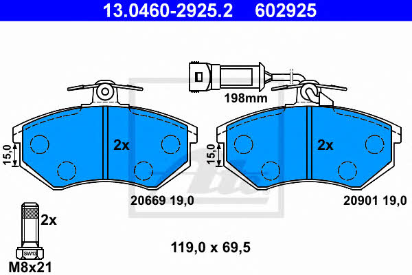 Ate Brake pad set – price 162 PLN