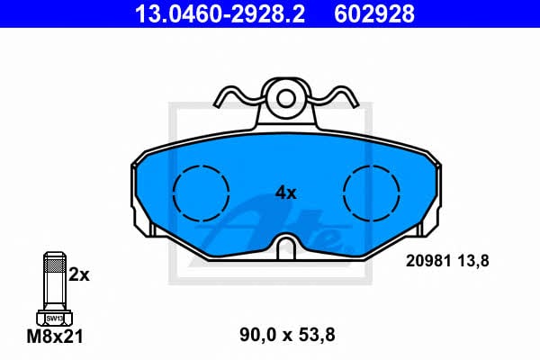 Ate Brake Pad Set, disc brake – price 88 PLN