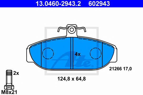 Ate Brake pad set – price [object Object] PLN