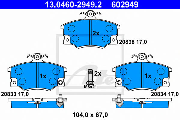 Ate Brake pad set – price [object Object] PLN
