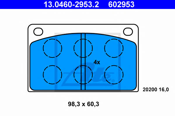 Ate Brake Pad Set, disc brake – price 82 PLN
