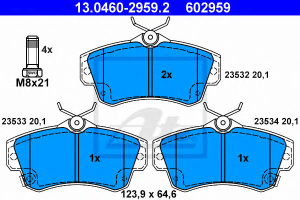 Ate Brake pad set – price 255 PLN