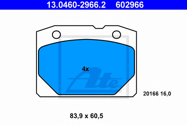 Ate Brake Pad Set, disc brake – price 75 PLN