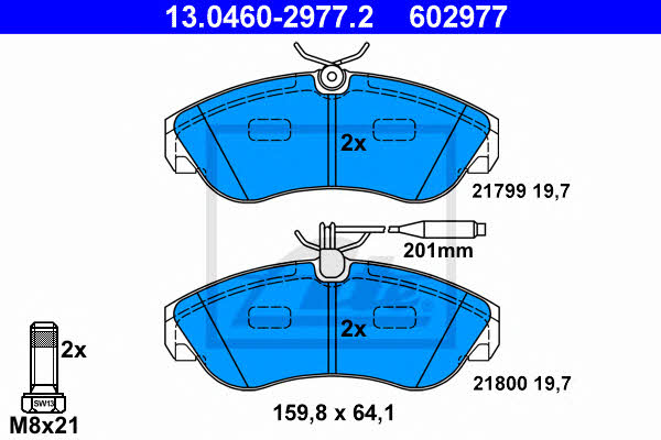 Ate Brake Pad Set, disc brake – price 254 PLN