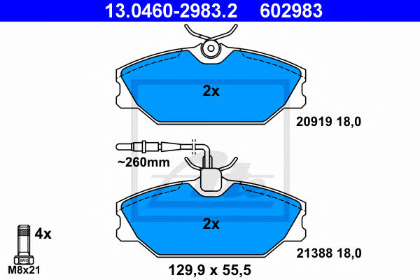 Ate Brake pad set – price [object Object] PLN