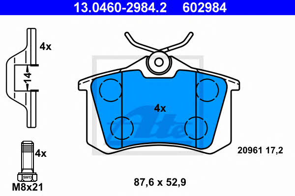 Ate Brake Pad Set, disc brake – price 104 PLN