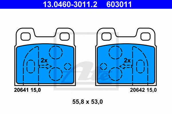 Ate Brake Pad Set, disc brake – price 105 PLN