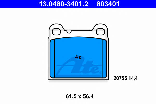 Ate Brake pad set – price [object Object] PLN