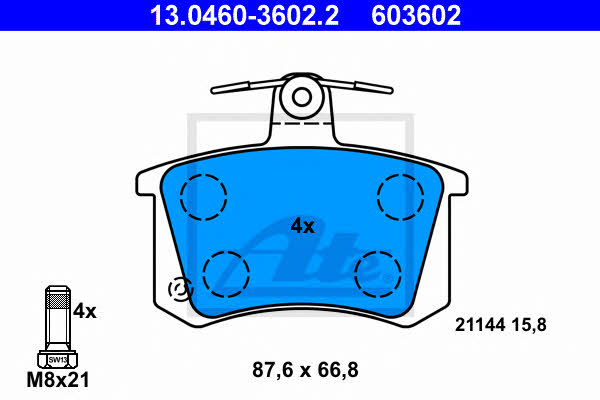 Ate Brake Pad Set, disc brake – price 117 PLN