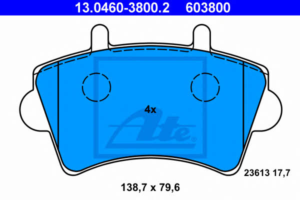 Ate Brake pad set – price 204 PLN