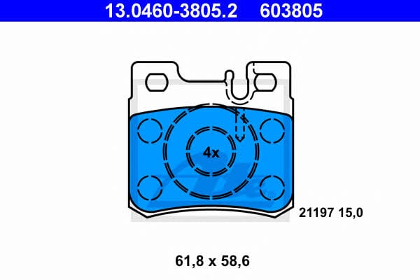 Ate Brake pad set – price 97 PLN