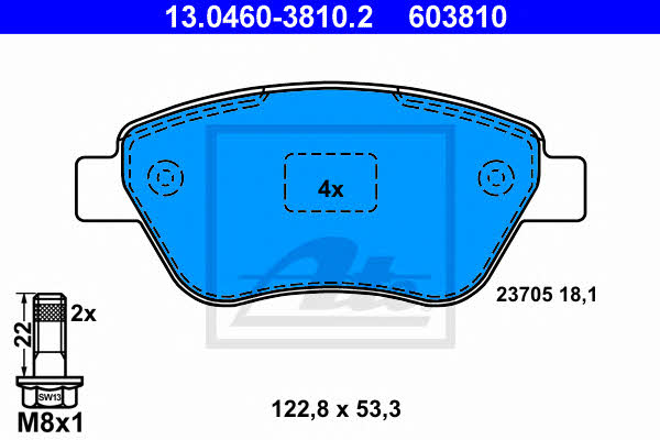 Ate Brake pad set – price 190 PLN