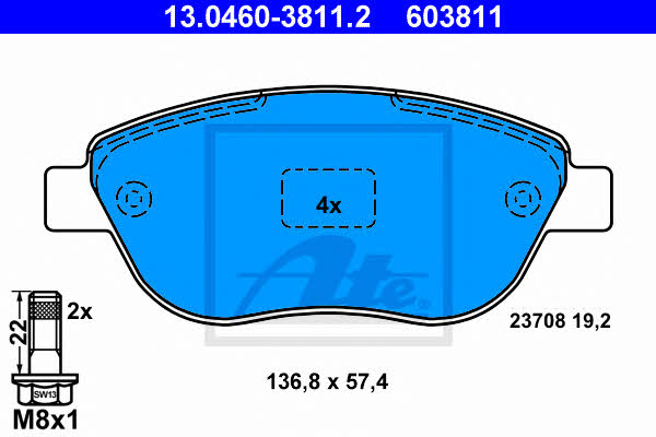 Ate Brake pad set – price 190 PLN