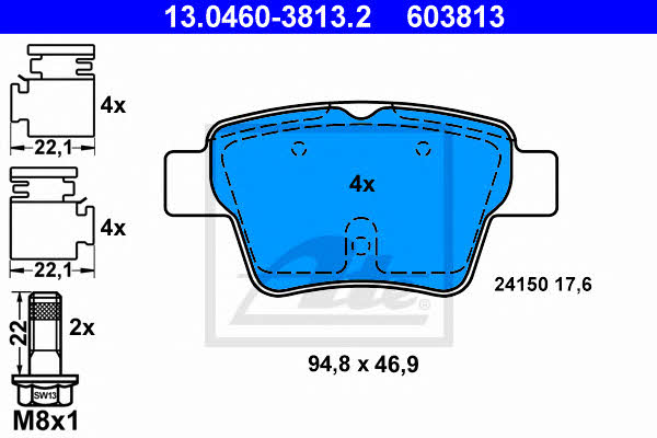 Ate Brake pad set – price 151 PLN