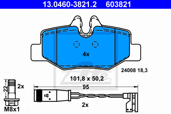 Ate Brake pad set – price 175 PLN