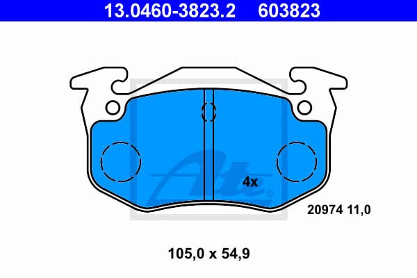 Ate Brake pad set – price 108 PLN