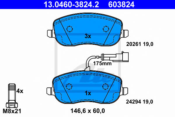 Ate Brake pad set – price [object Object] PLN