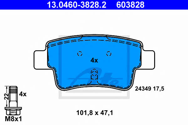 Ate Brake pad set – price 206 PLN